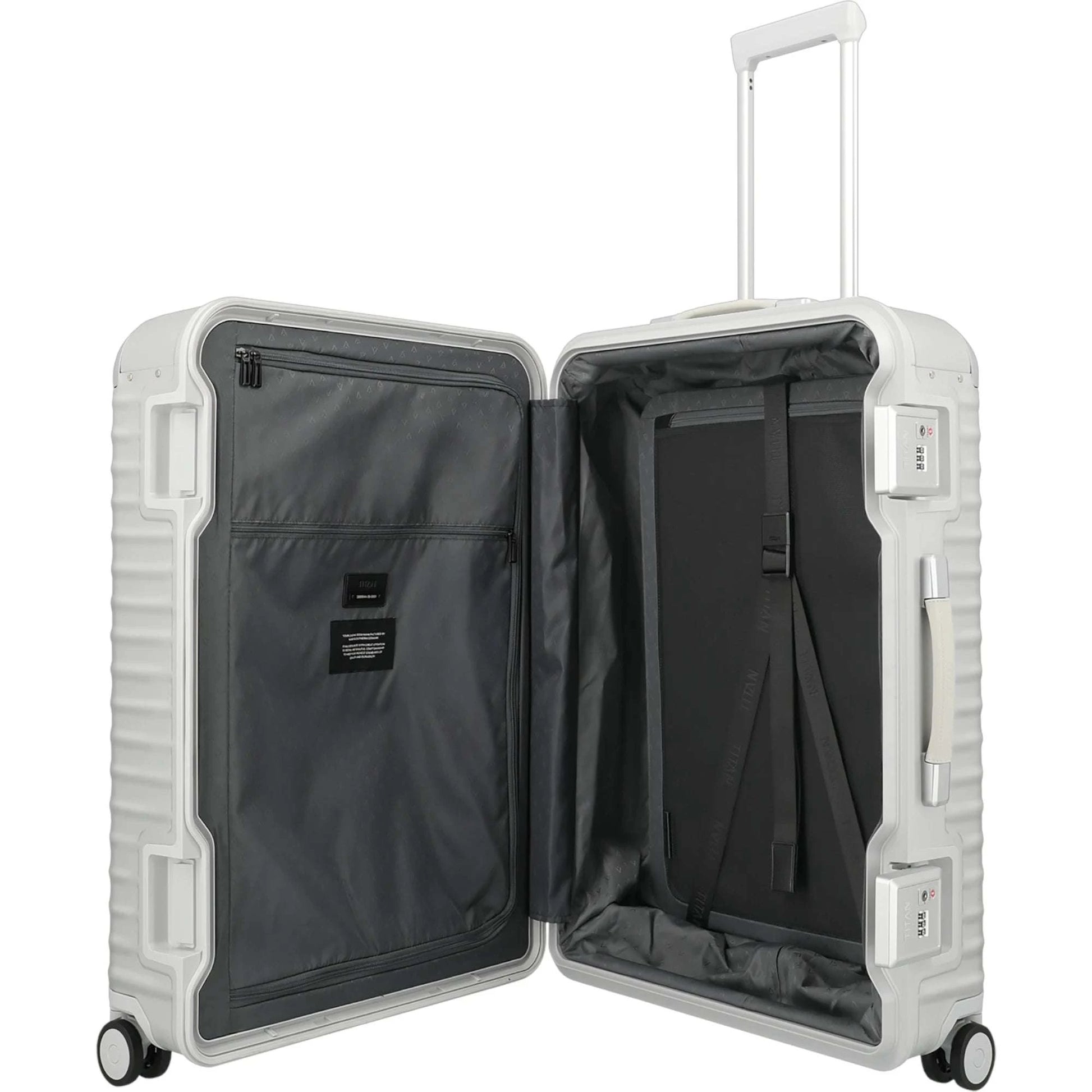 TITAN ETERNITY 4-Rollen-Trolley aus Aluminium L 75 cm -silver KOFFER-PLUS.COM