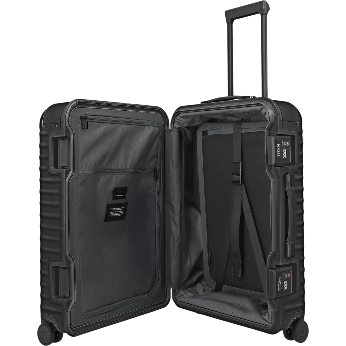 TITAN ETERNITY 4-Rollen-Trolley aus Aluminium M+ 69 cm -black KOFFER-PLUS.COM