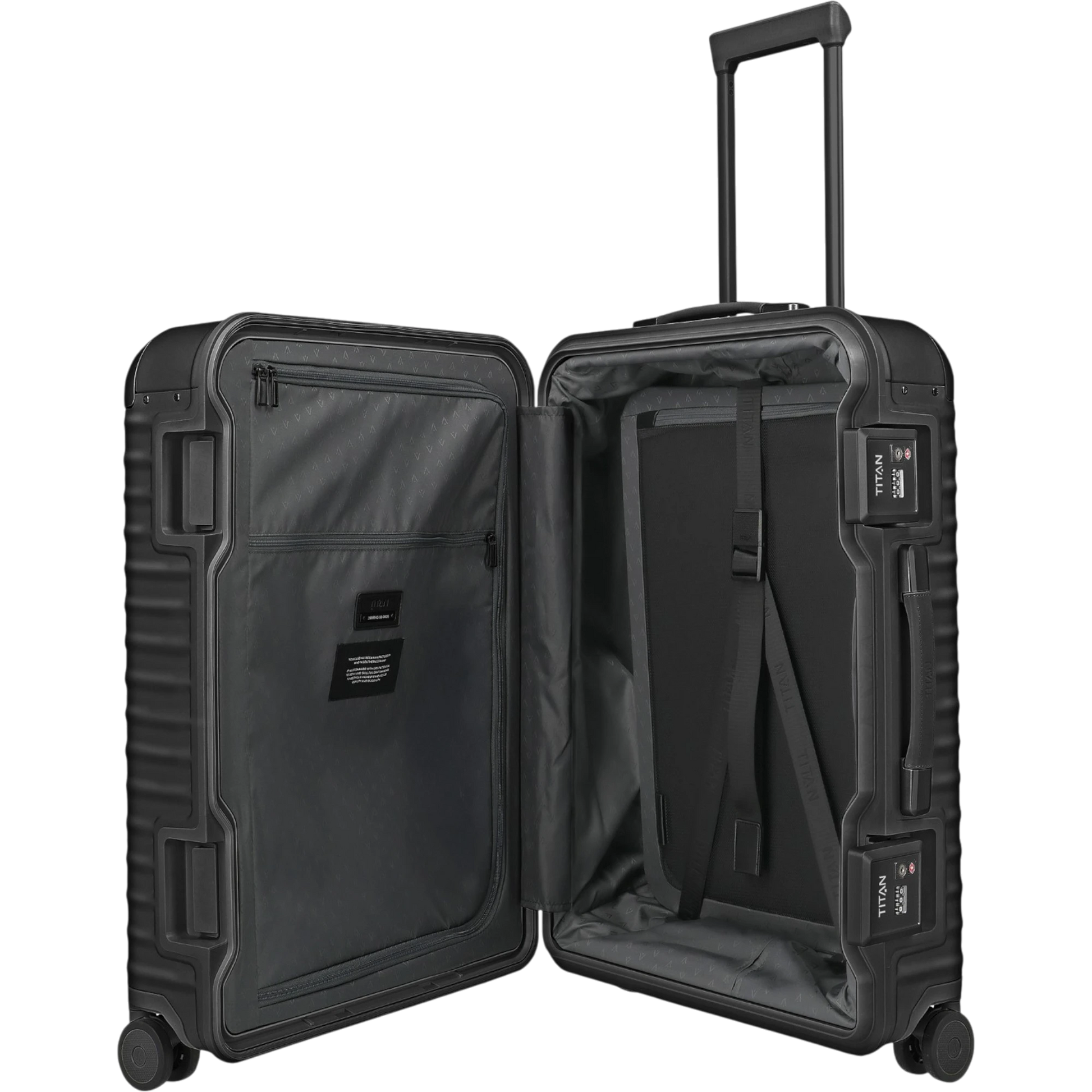 TITAN ETERNITY 4-Rollen-Trolley aus Aluminium M+ 69 cm -black KOFFER-PLUS.COM