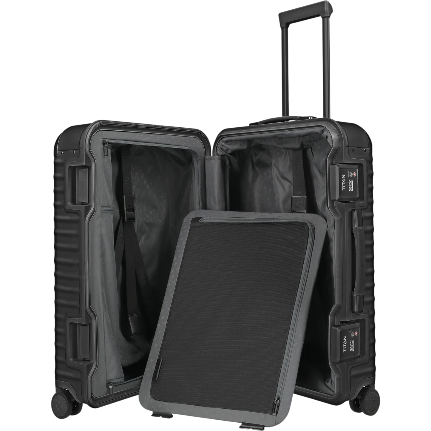 TITAN ETERNITY 4-Rollen-Trolley aus Aluminium M+ 69 cm -black KOFFER-PLUS.COM