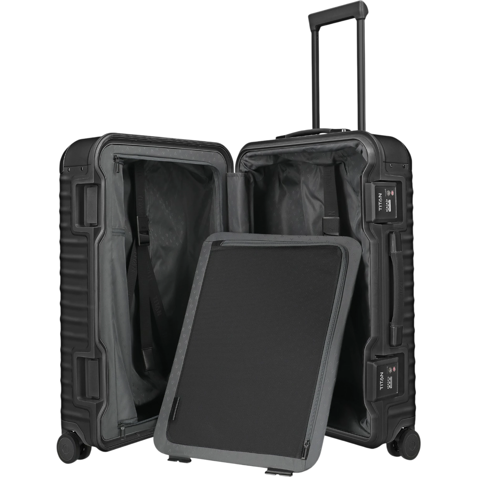 TITAN ETERNITY 4-Rollen-Trolley aus Aluminium M+ 69 cm -black KOFFER-PLUS.COM