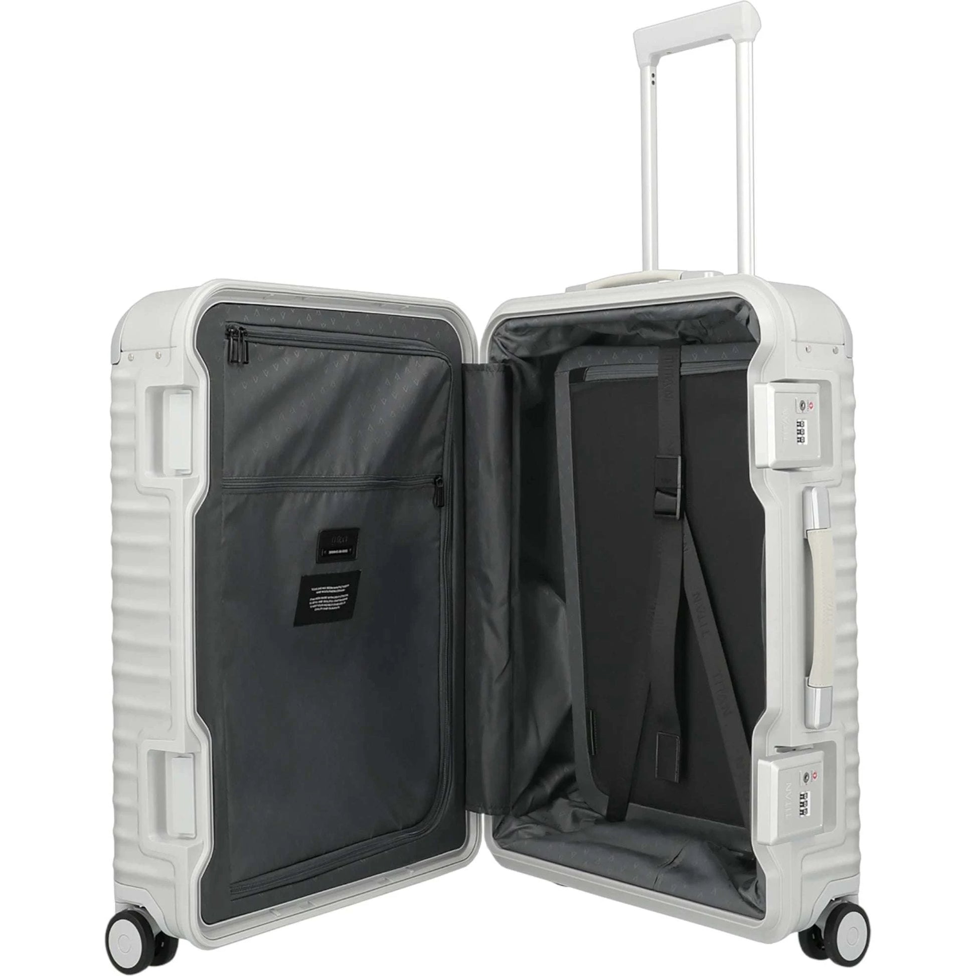 TITAN ETERNITY 4-Rollen-Trolley aus Aluminium M+ 69 cm -silver KOFFER-PLUS.COM