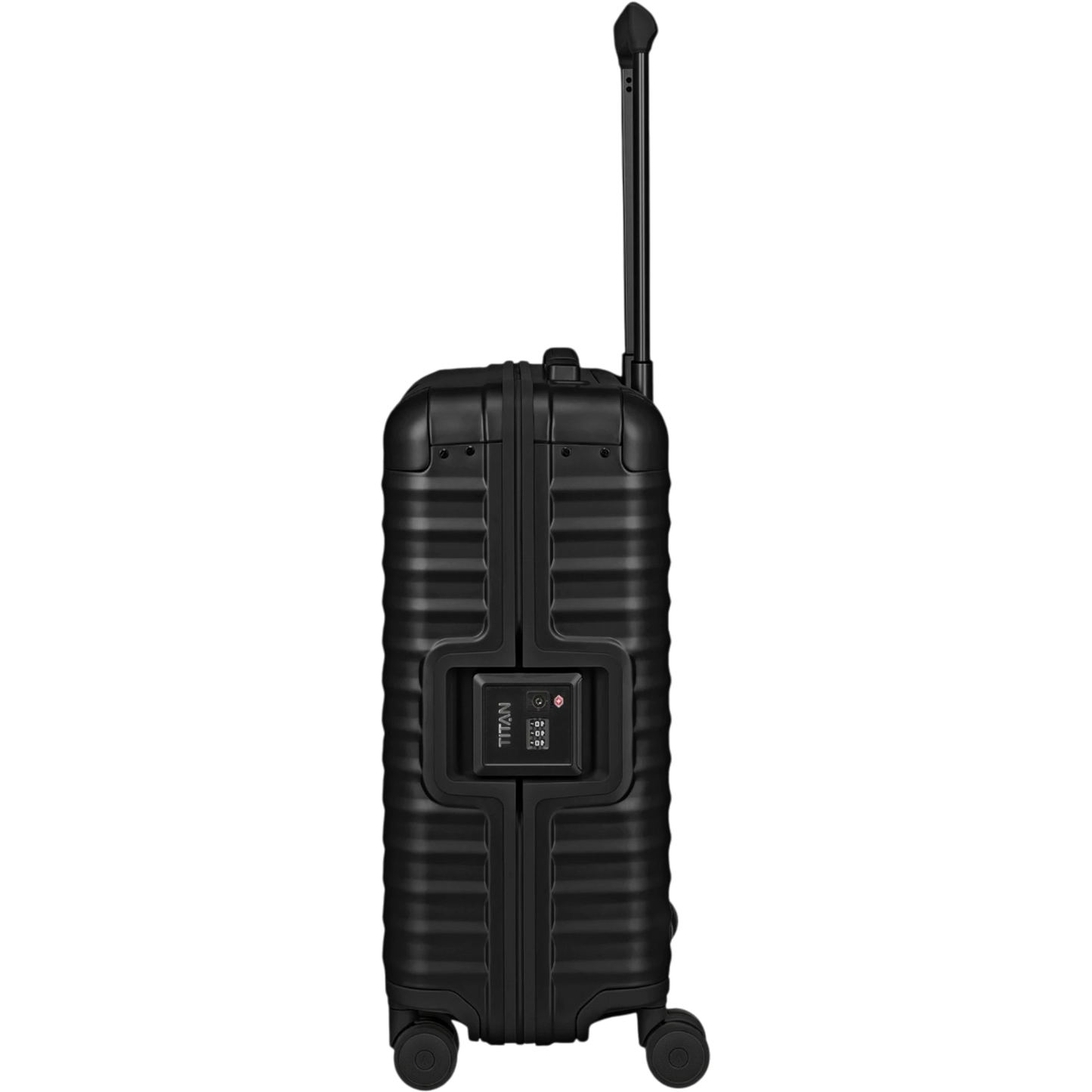 TITAN ETERNITY 4-Rollen-Kabinentrolley aus Aluminium 55 cm -black KOFFER-PLUS.COM