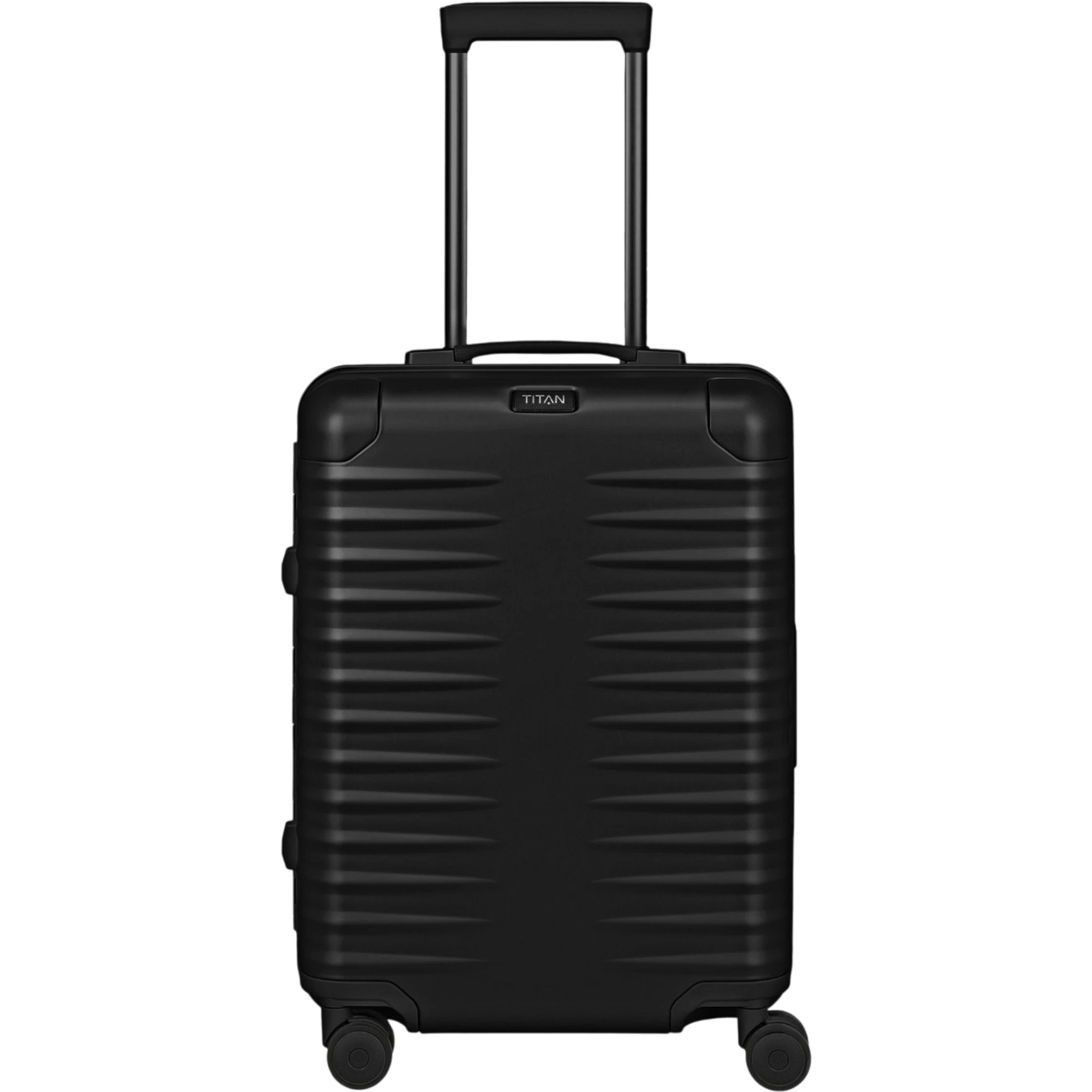 TITAN ETERNITY 4-Rollen-Kabinentrolley aus Aluminium 55 cm -black KOFFER-PLUS.COM