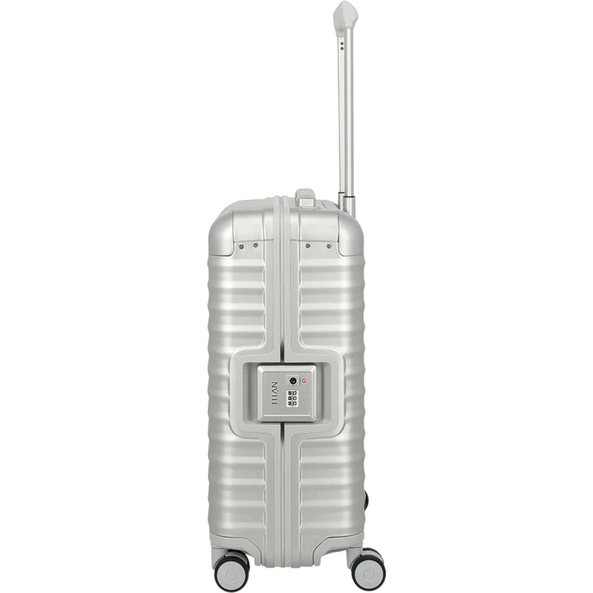 TITAN ETERNITY 4-Rollen-Kabinentrolley aus Aluminium 55 cm -silver KOFFER-PLUS.COM