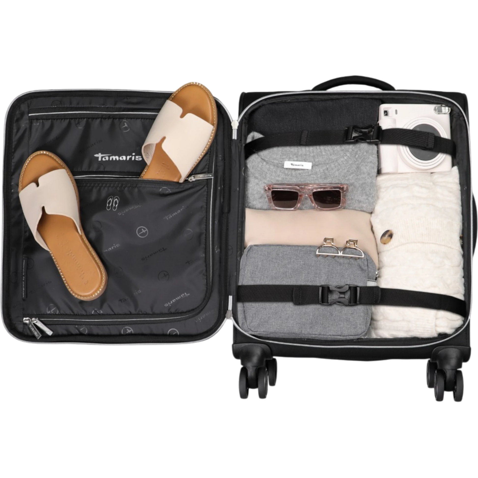 Tamaris by travelite Voyaage 4-Rollen-Handgepäcktrolley S 55 cm -Black KOFFER-PLUS.COM