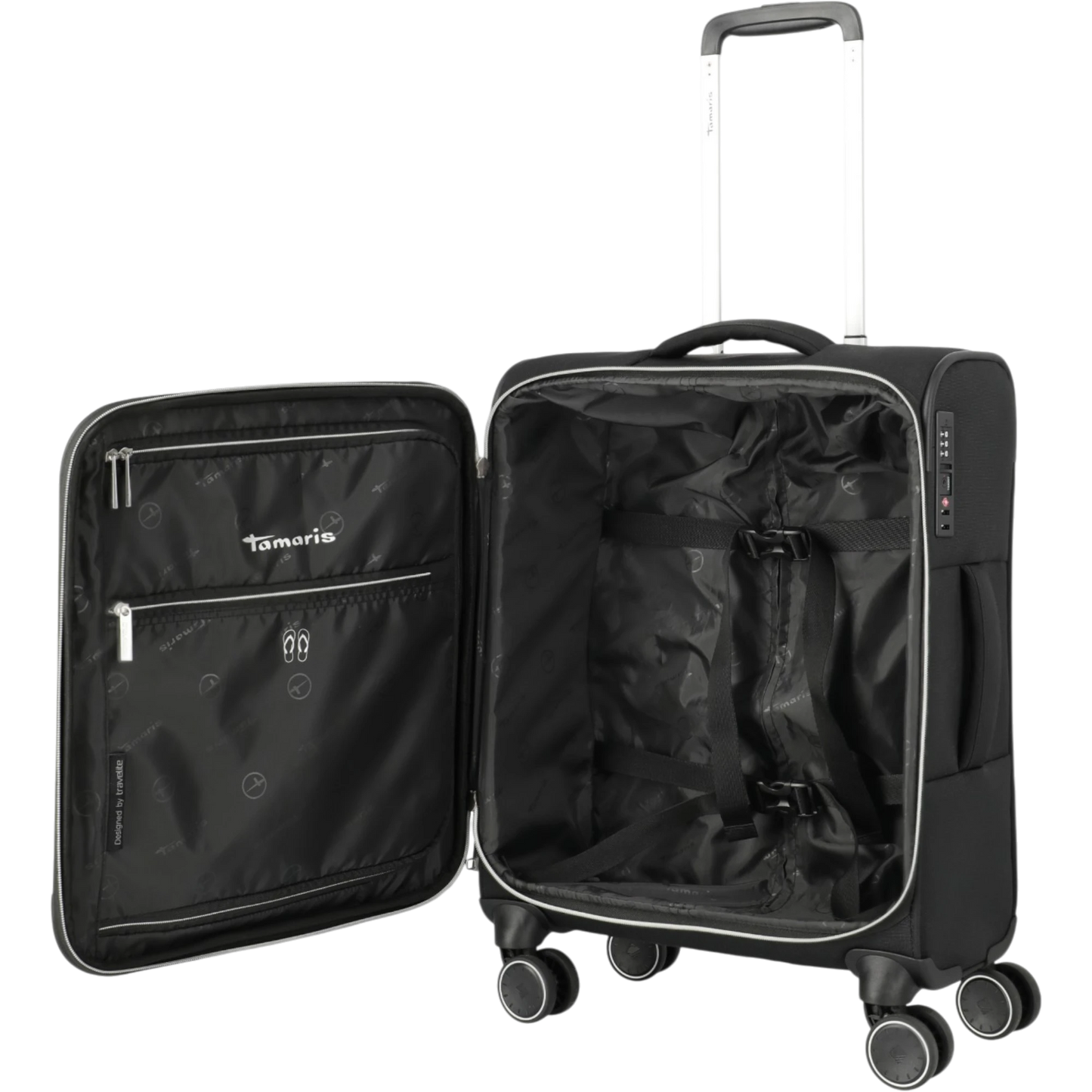Tamaris by travelite Voyaage 4-Rollen-Handgepäcktrolley S 55 cm -Black KOFFER-PLUS.COM