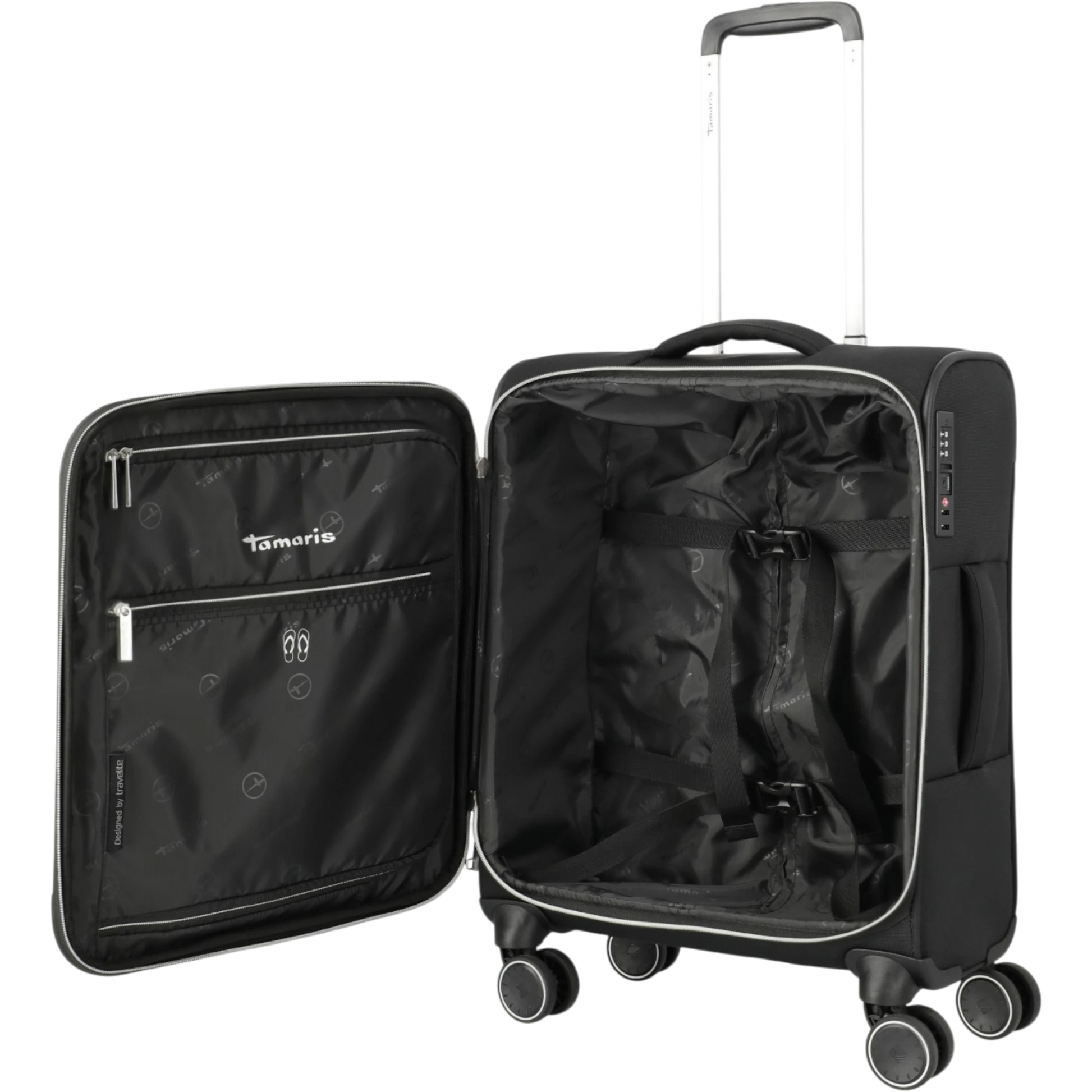 Tamaris by travelite Voyaage 4-Rollen-Handgepäcktrolley S 55 cm -Black KOFFER-PLUS.COM