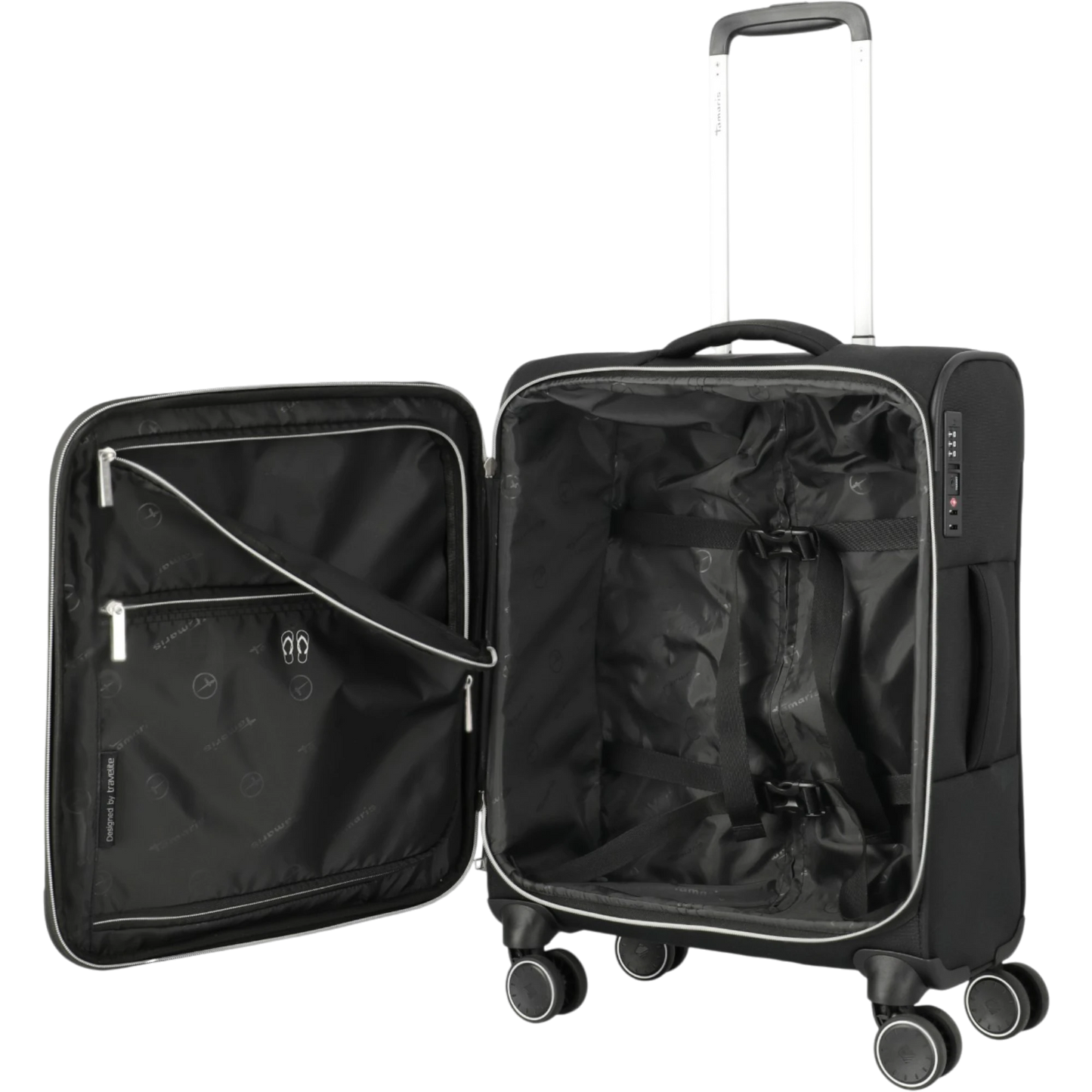 Tamaris by travelite Voyaage 4-Rollen-Handgepäcktrolley S 55 cm -Black KOFFER-PLUS.COM