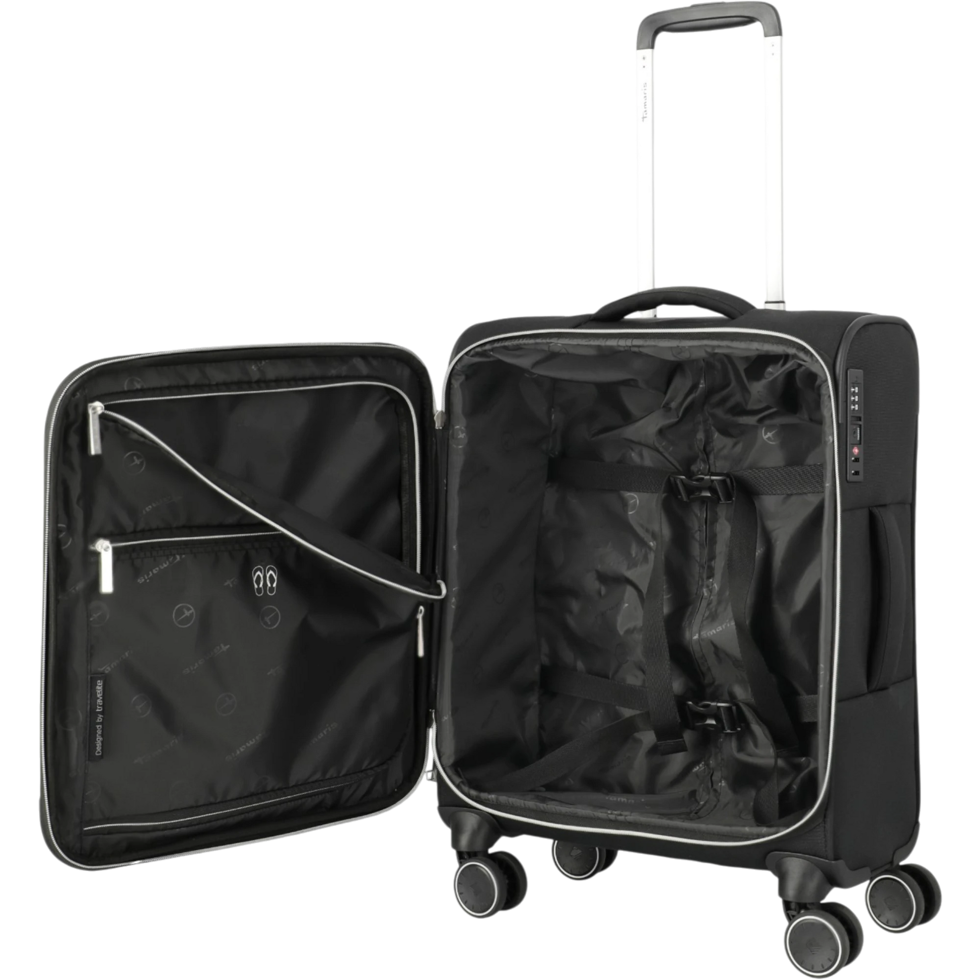 Tamaris by travelite Voyaage 4-Rollen-Handgepäcktrolley S 55 cm -Black KOFFER-PLUS.COM