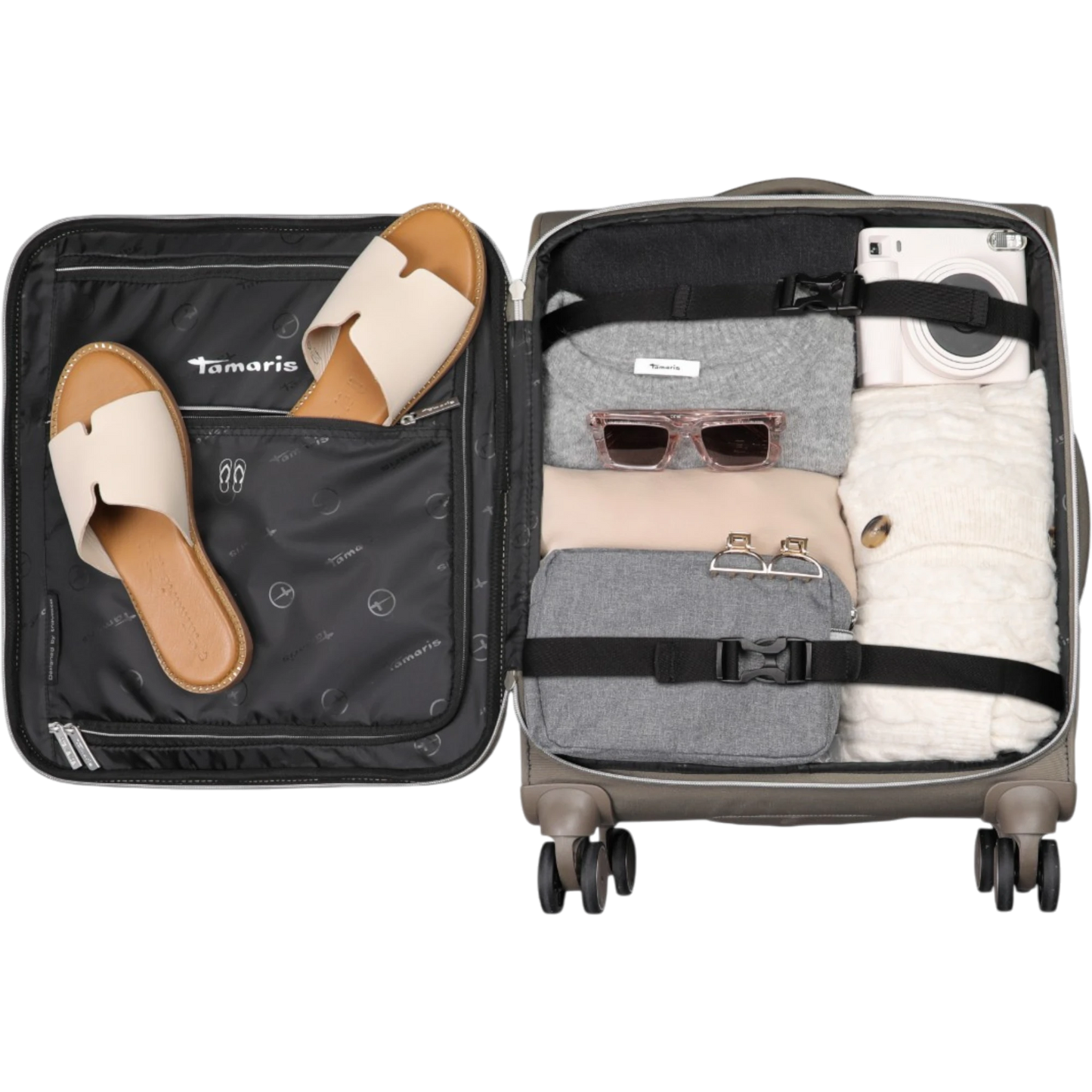 Tamaris by travelite Voyaage 4-Rollen-Handgepäcktrolley S 55 cm -Taupe KOFFER-PLUS.COM