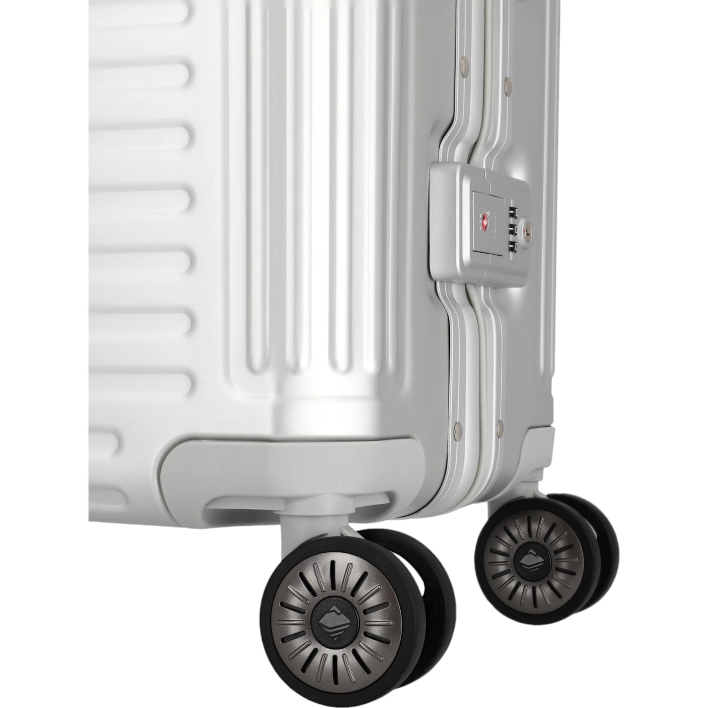 Travelite Next  4-Rollen-Trolley aus Aluminium M 67 cm -Silber KOFFER-PLUS.COM