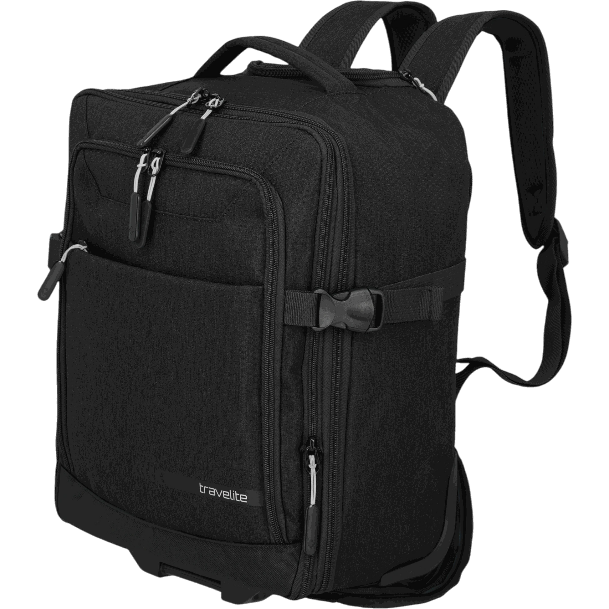 Travelite Kick Off Trolley-Rucksack 40 cm -Schwarz KOFFER-PLUS.COM