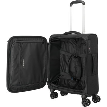 Travelite Kick Off 4-Rollen-Kabinentrolley S 55 cm -Schwarz