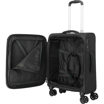 Travelite Kick Off 4-Rollen-Kabinentrolley S 55 cm -Schwarz
