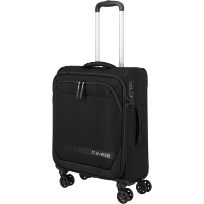 Travelite Kick Off 4-Rollen-Kabinentrolley S 55 cm -Schwarz