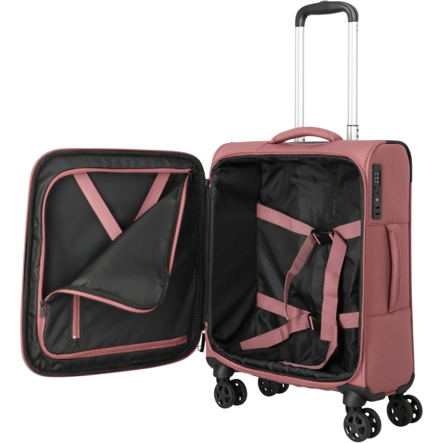Travelite Kick Off 4-Rollen-Kabinentrolley S 55 cm -Rose