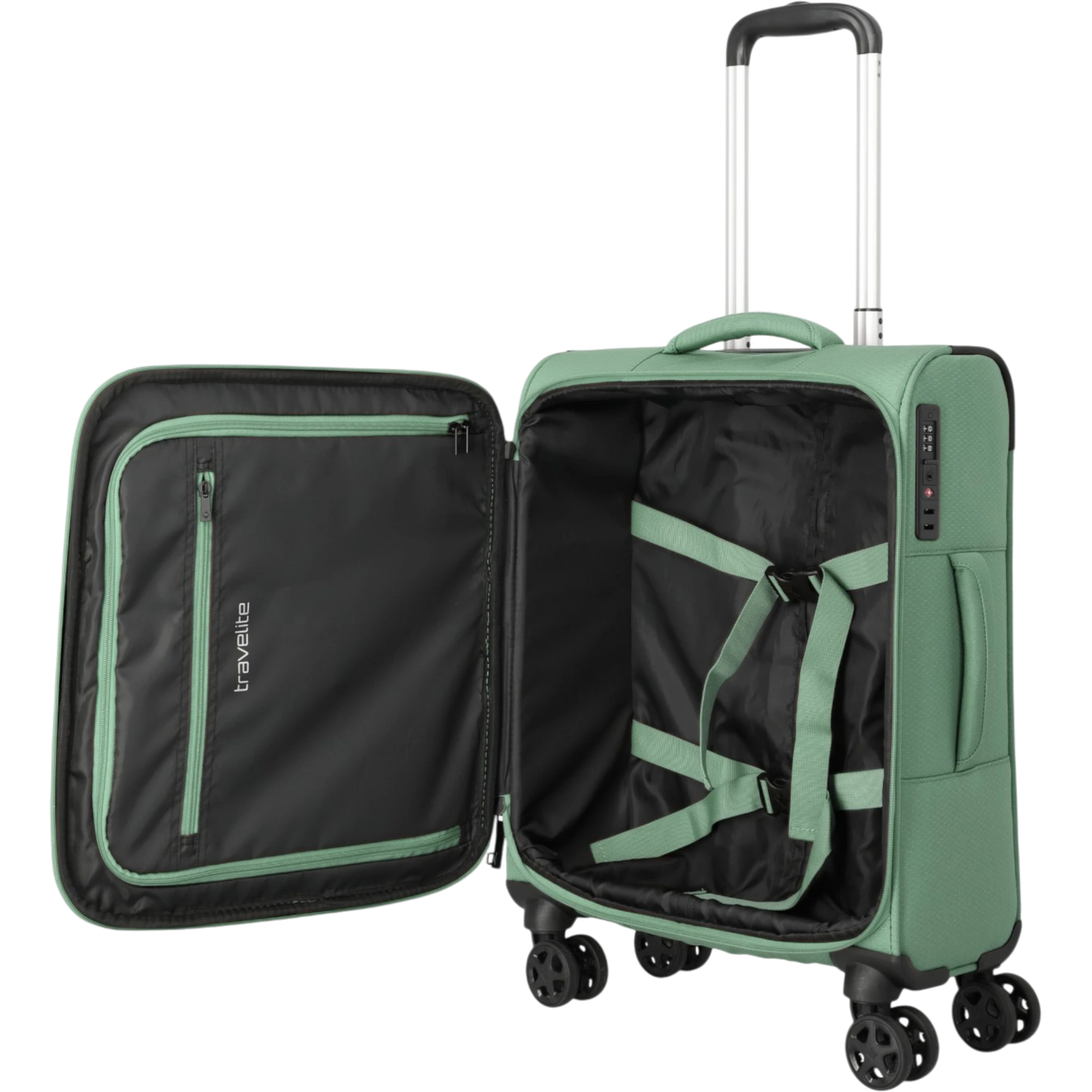 Travelite Kick Off 4-Rollen-Kabinentrolley S 55 cm -Salbei