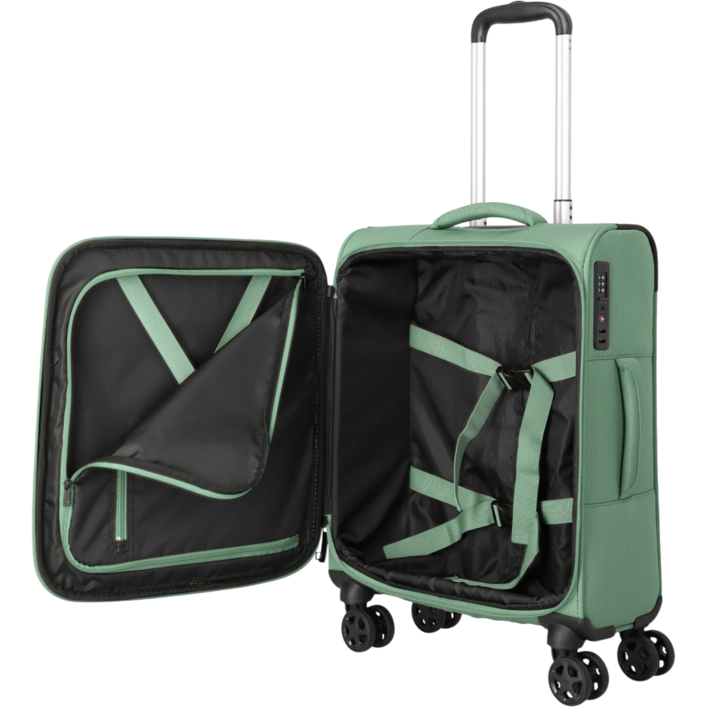 Travelite Kick Off 4-Rollen-Kabinentrolley S 55 cm -Salbei