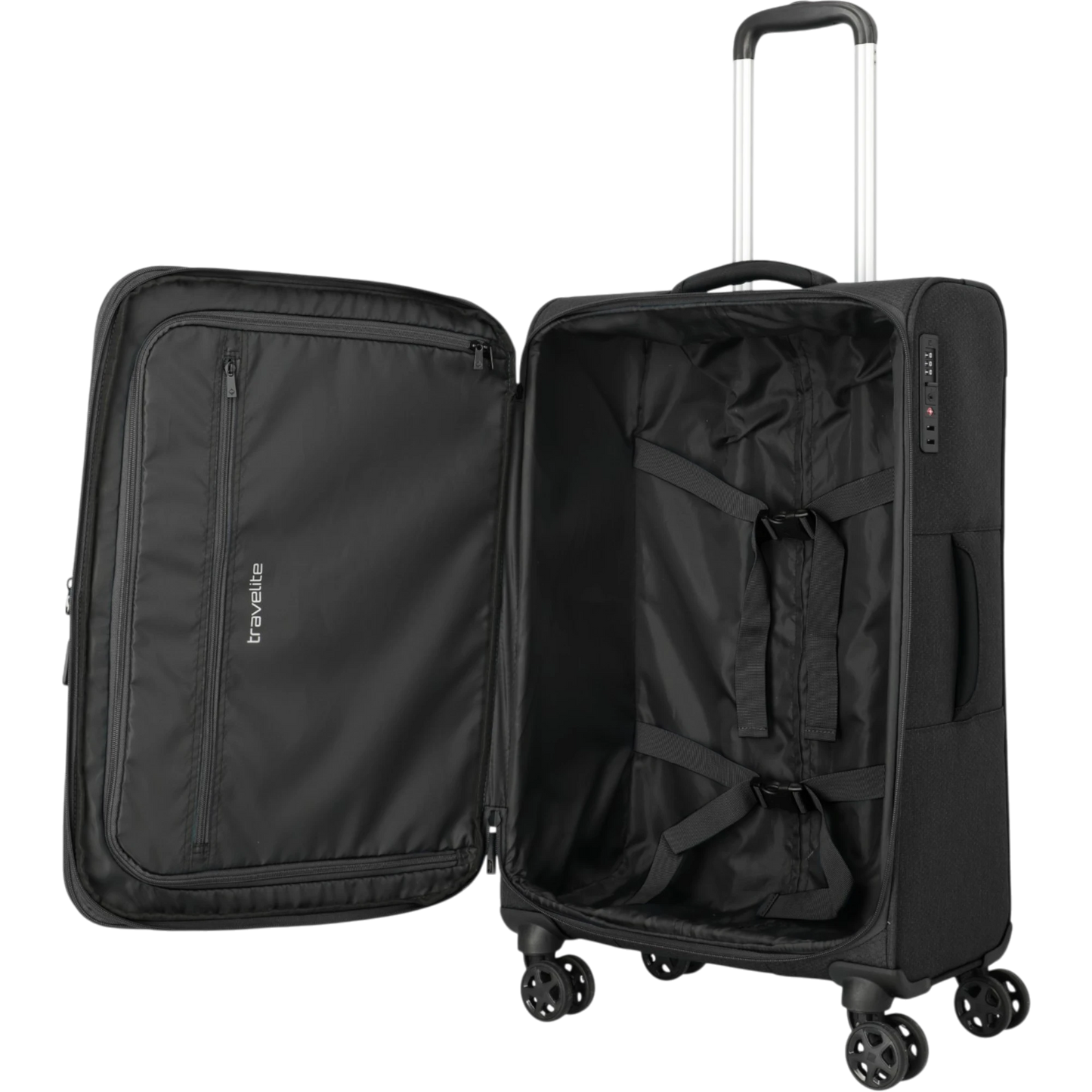 Travelite Kick Off 4-Rollen-Trolley M erw. 67 cm -Schwarz