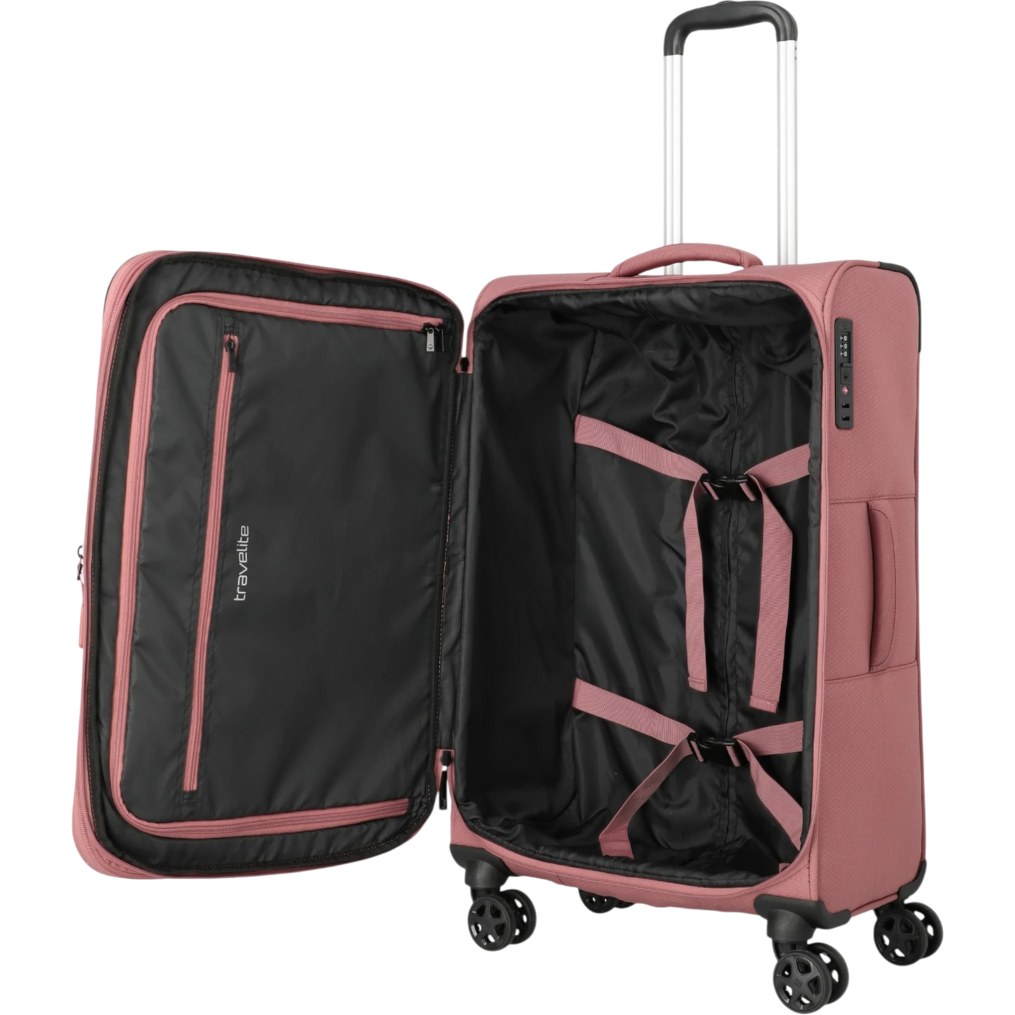Travelite Kick Off 4-Rollen-Trolley M erw. 67 cm -Rose
