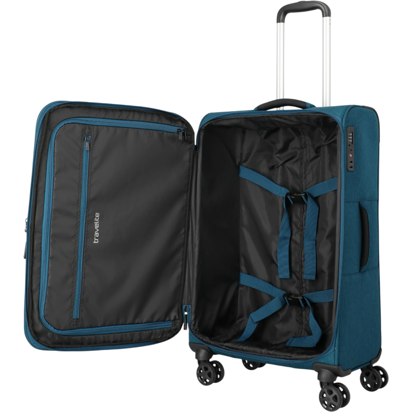 Travelite Kick Off 4-Rollen-Trolley M erw. 67 cm -Petrol