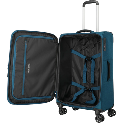Travelite Kick Off 4-Rollen-Trolley M erw. 67 cm -Petrol