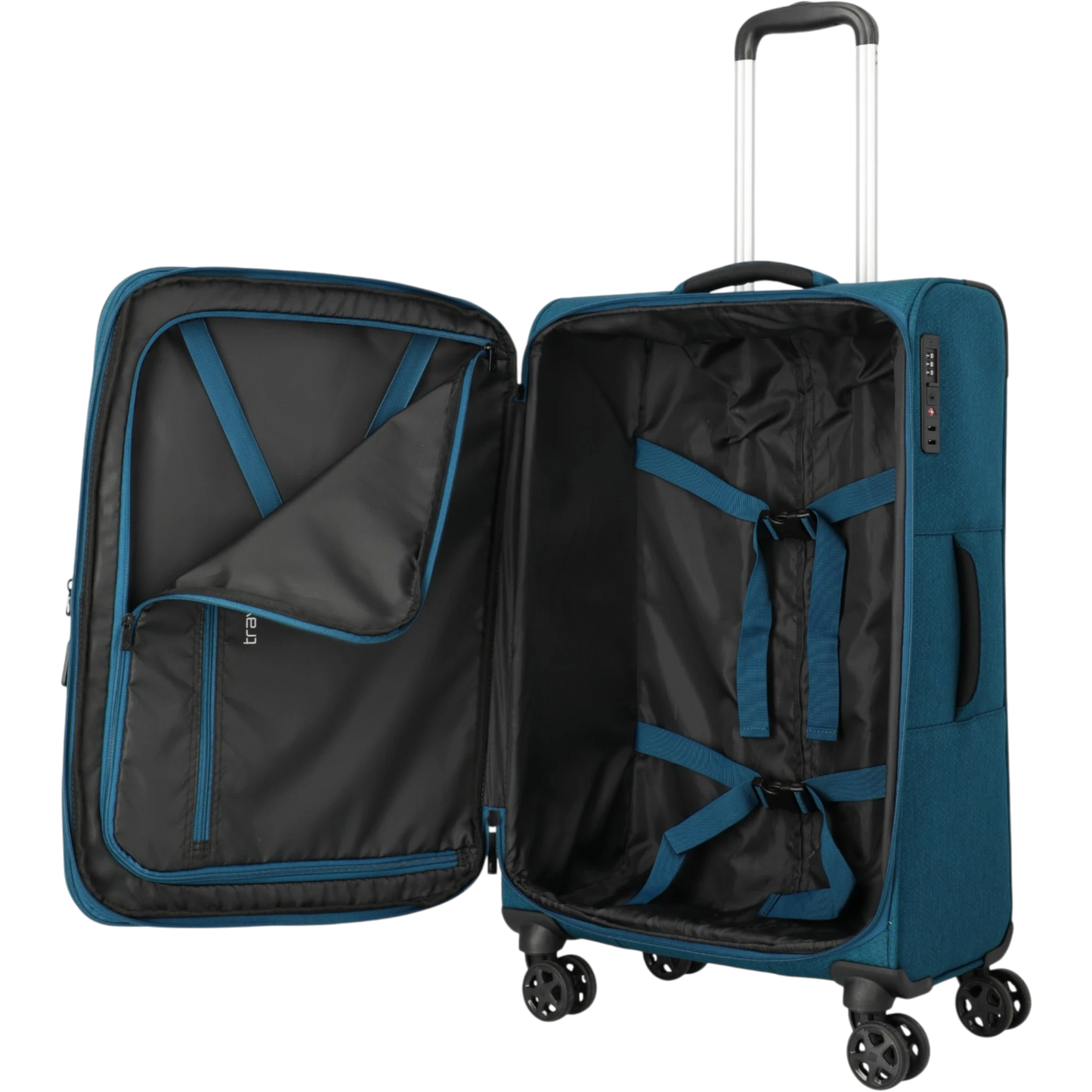 Travelite Kick Off 4-Rollen-Trolley M erw. 67 cm -Petrol