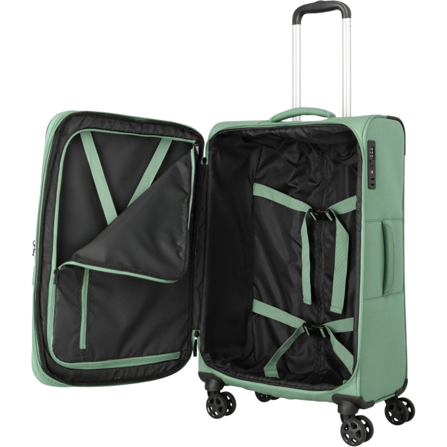 Travelite Kick Off 4-Rollen-Trolley M erw. 67 cm -Salbei