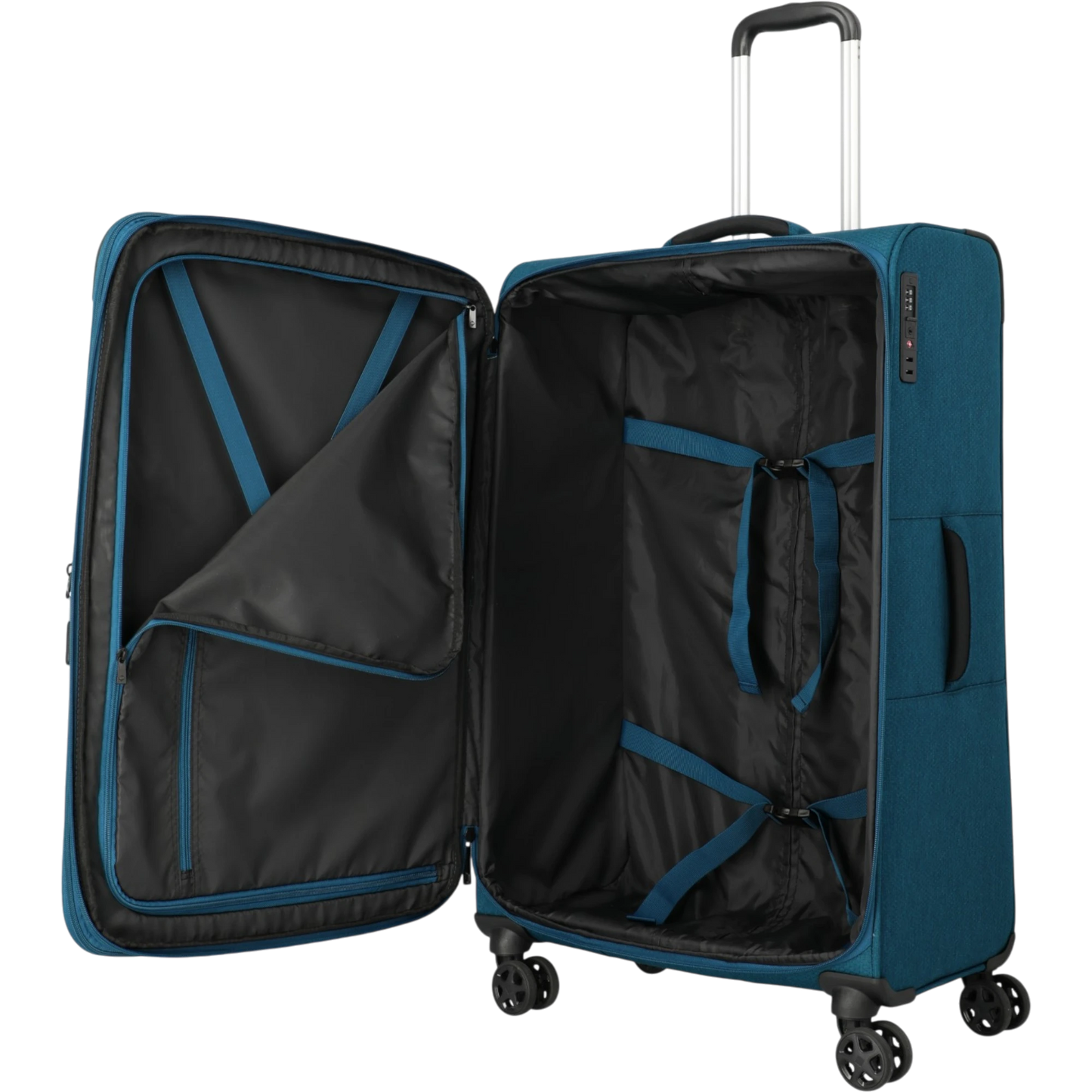 Travelite Kick Off 4-Rollen-Trolley L erw. 78 cm -Petrol