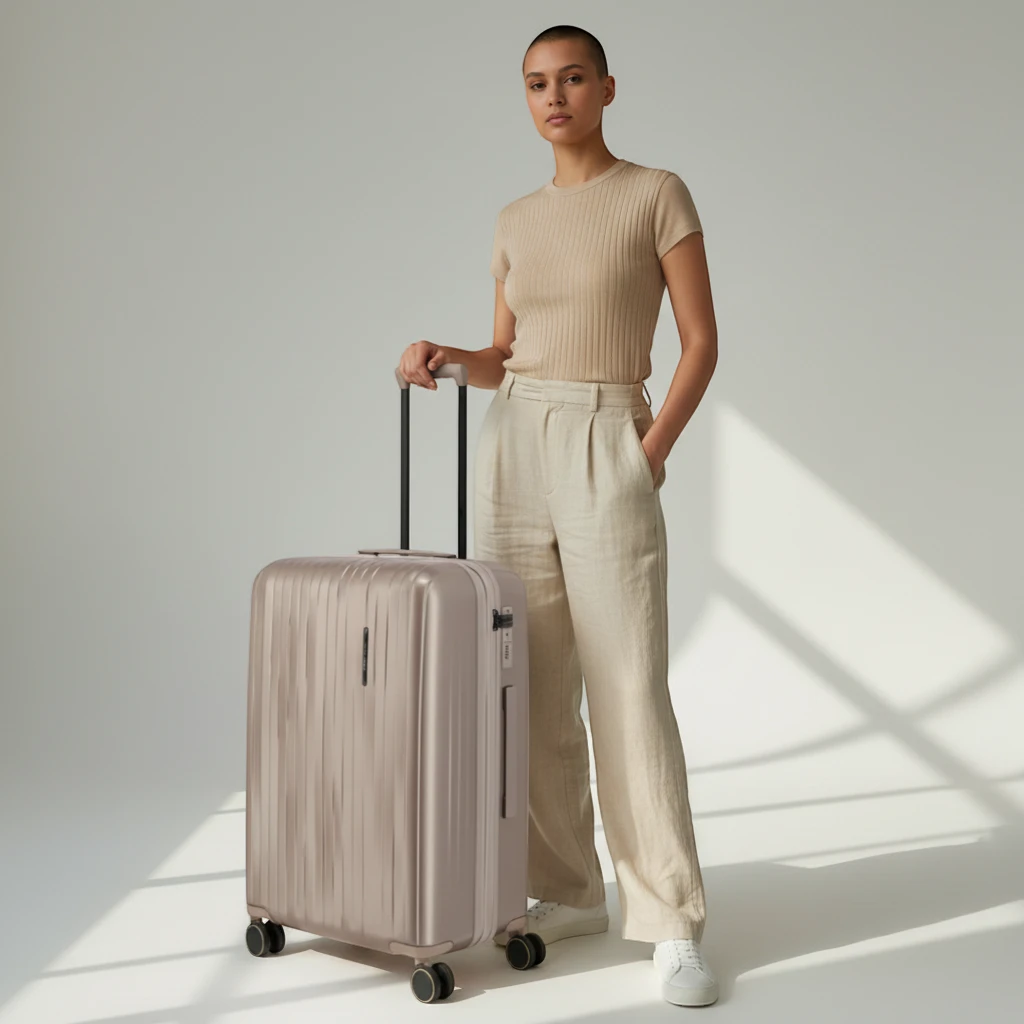 Travelite Barbara Novelty 4-Rollen-Trolley M erweiterbar 65 cm -satin nude