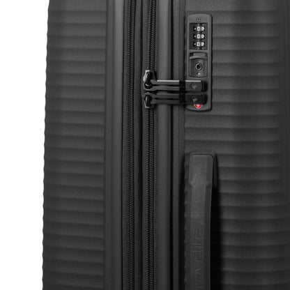 Travelite Air Stripe 4-Rollen-Koffer M erweiterbar 66 cm -Black KOFFER-PLUS.COM