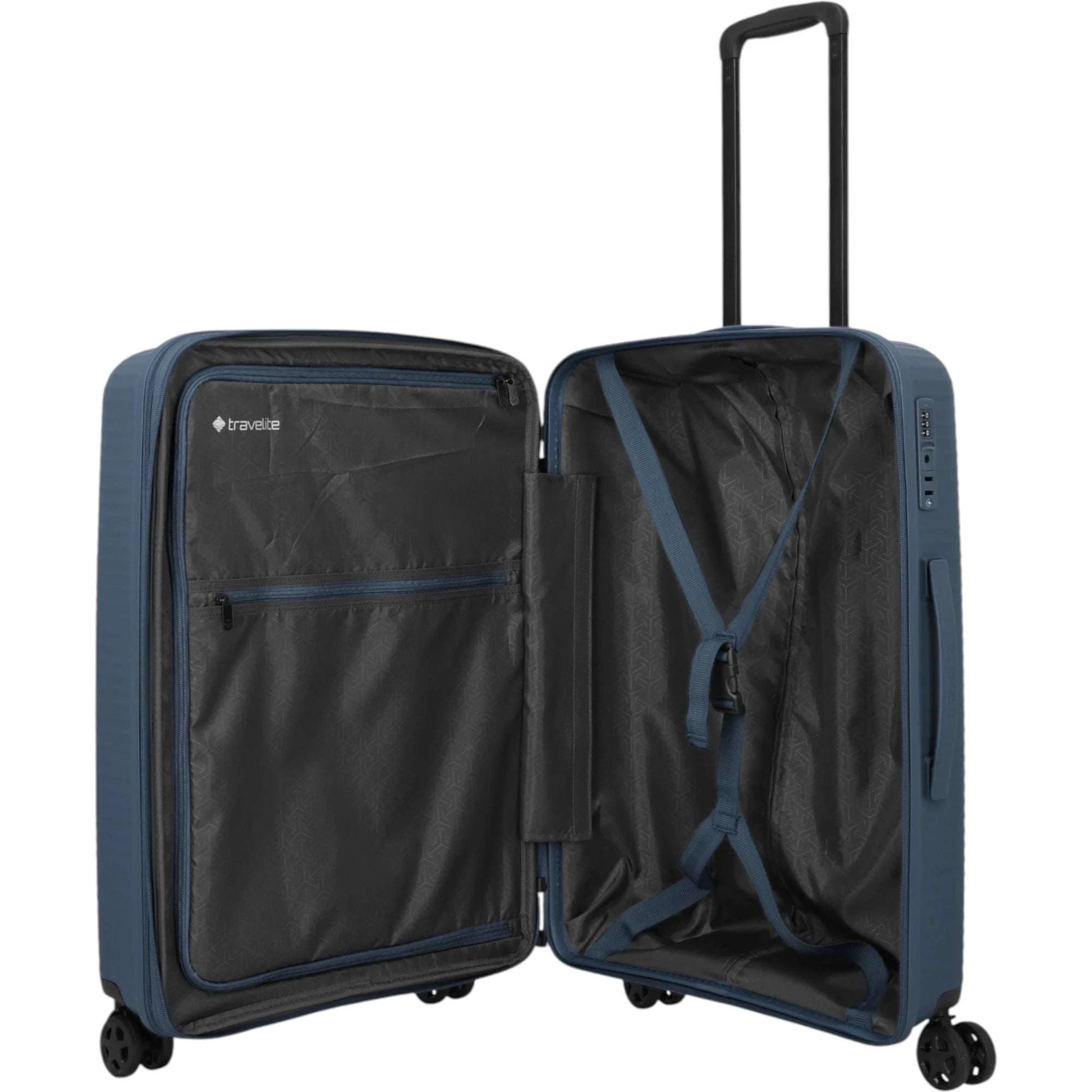 Travelite Air Stripe 4-Rollen-Koffer M erweiterbar 66 cm -Navy KOFFER-PLUS.COM