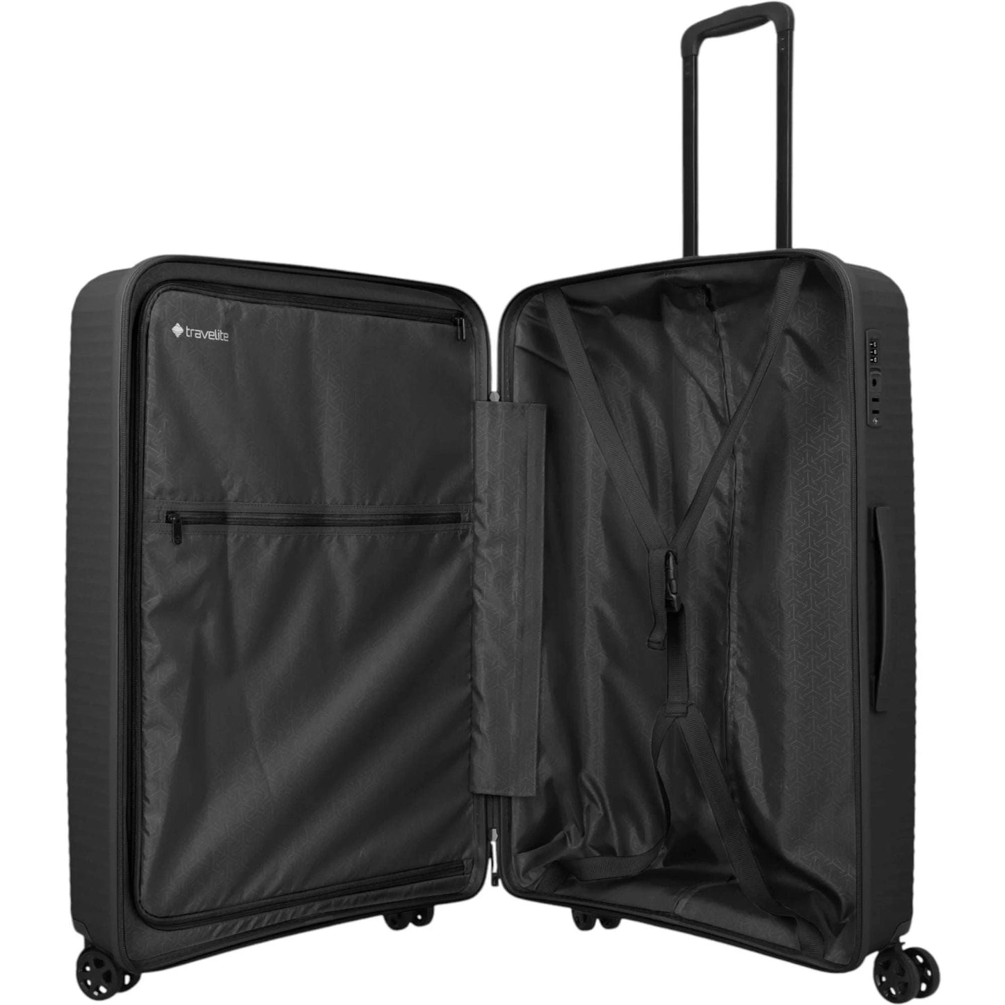 Travelite Air Stripe 4-Rollen-Koffer L 77 cm -Black KOFFER-PLUS.COM