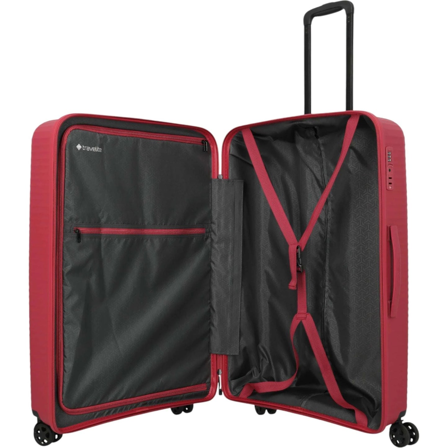 Travelite Air Stripe 4-Rollen-Koffer L 77 cm -Red KOFFER-PLUS.COM