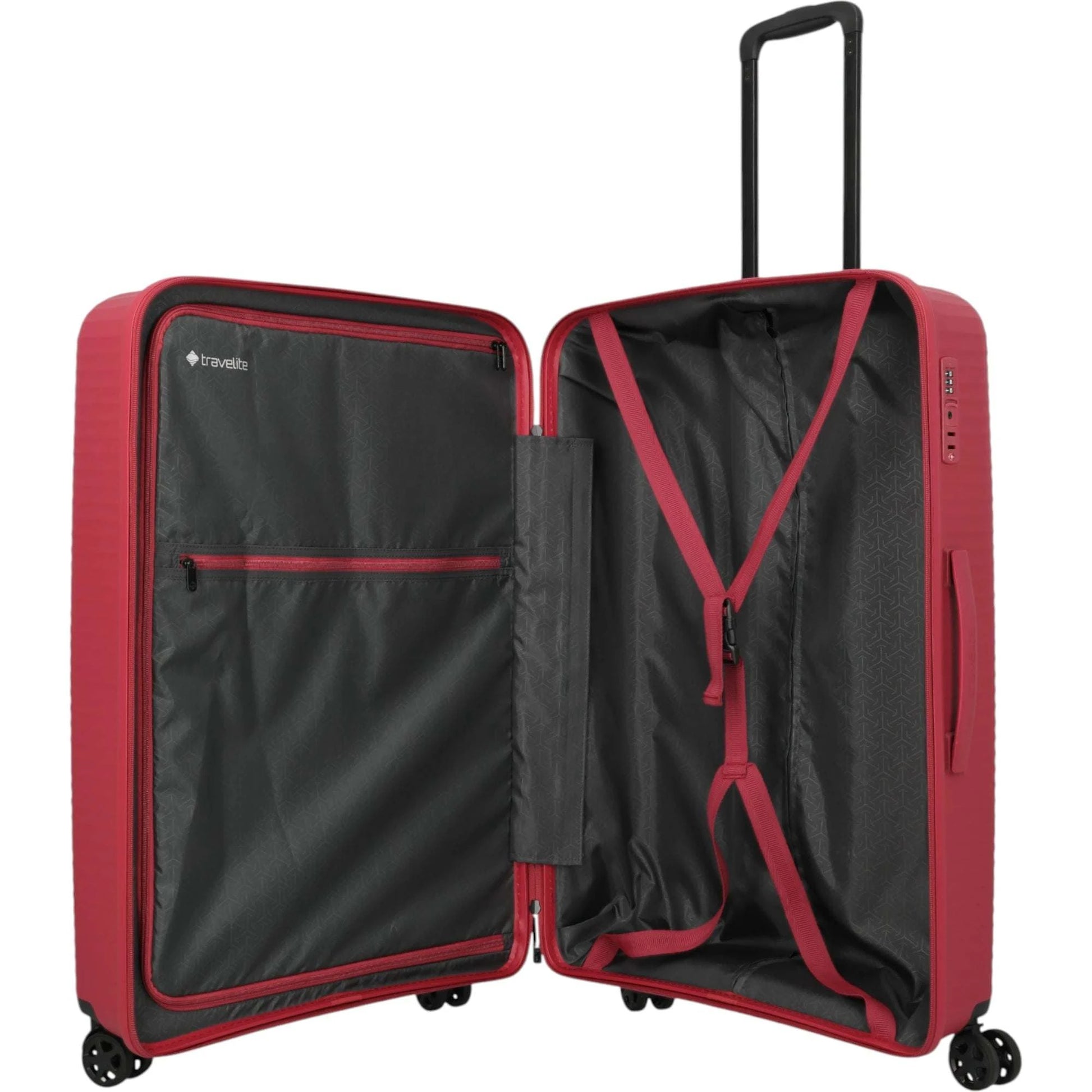 Travelite Air Stripe 4-Rollen-Koffer L 77 cm -Red KOFFER-PLUS.COM