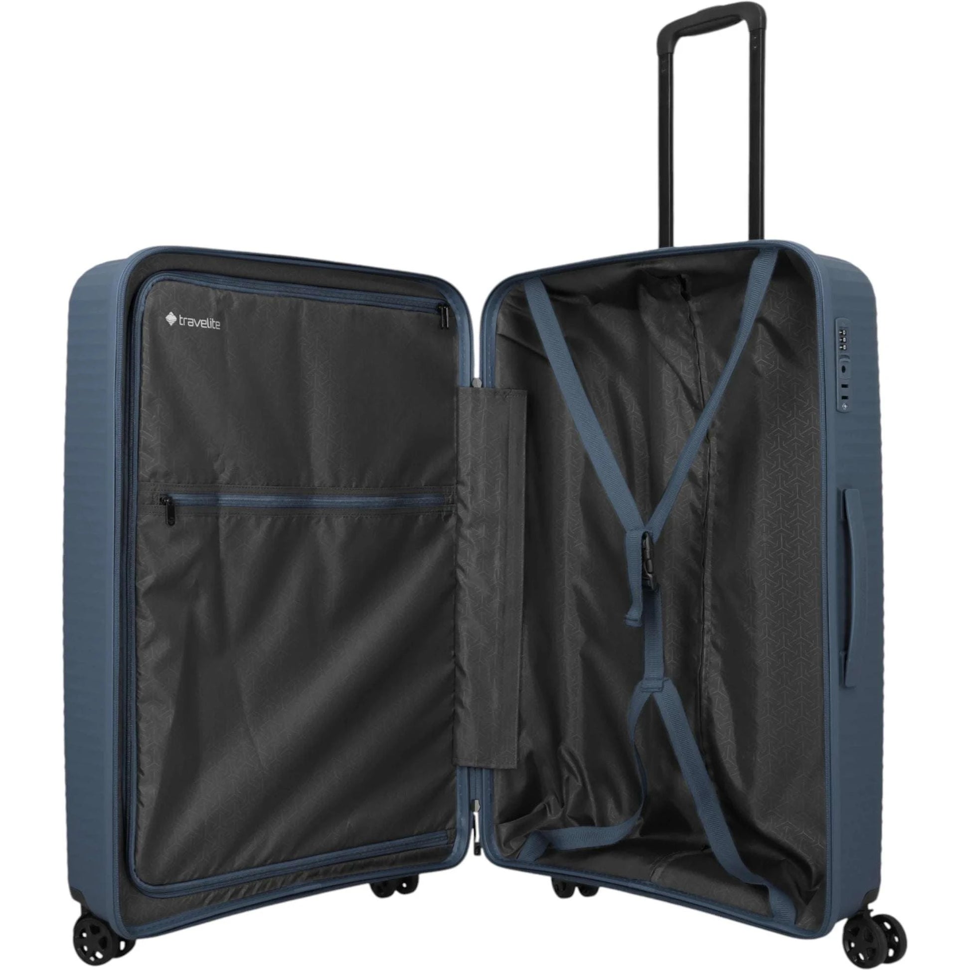 Travelite Air Stripe 4-Rollen-Koffer L 77 cm -Navy KOFFER-PLUS.COM