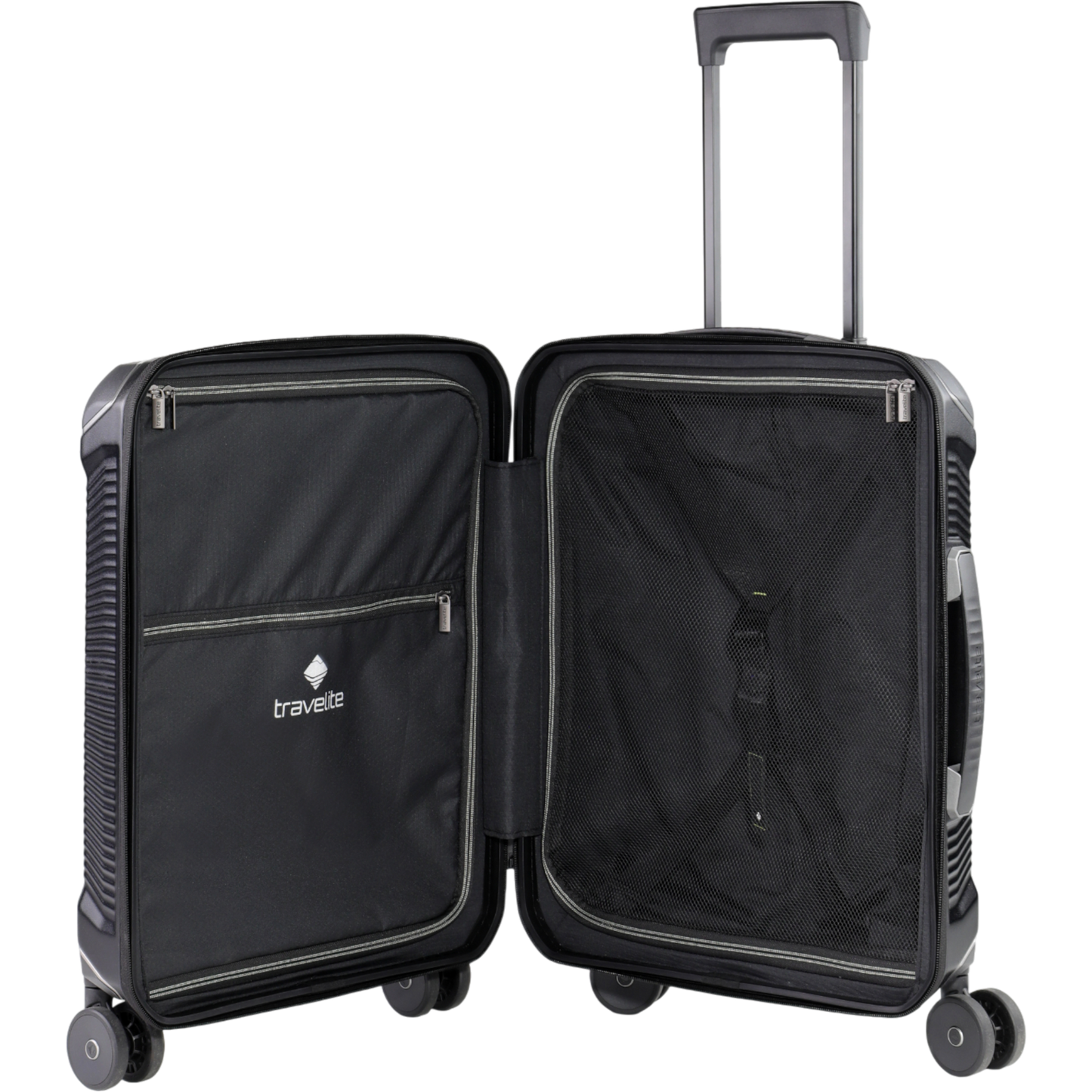 Travelite Millennium 4-Rollen-Kabinentrolley S 55 cm -Black KOFFER-PLUS.COM