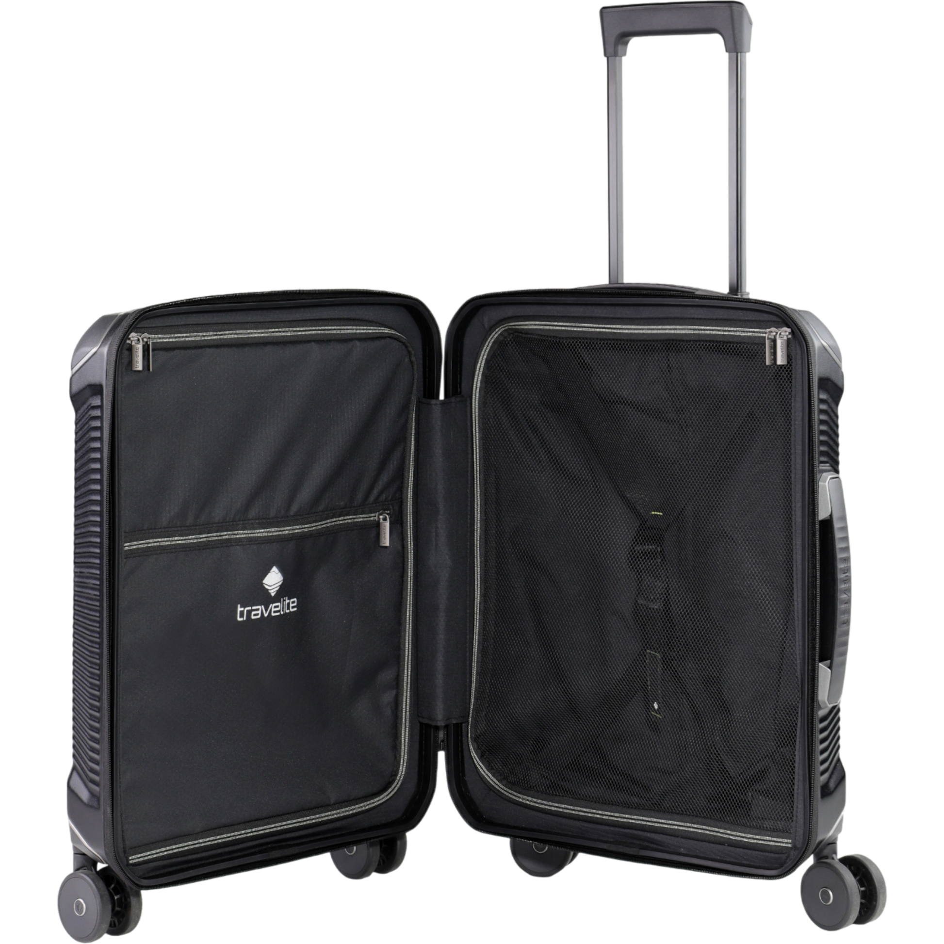 Travelite Millennium 4-Rollen-Kabinentrolley S 55 cm -Black KOFFER-PLUS.COM