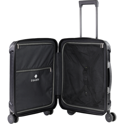 Travelite Millennium 4-Rollen-Kabinentrolley S 55 cm -Black KOFFER-PLUS.COM