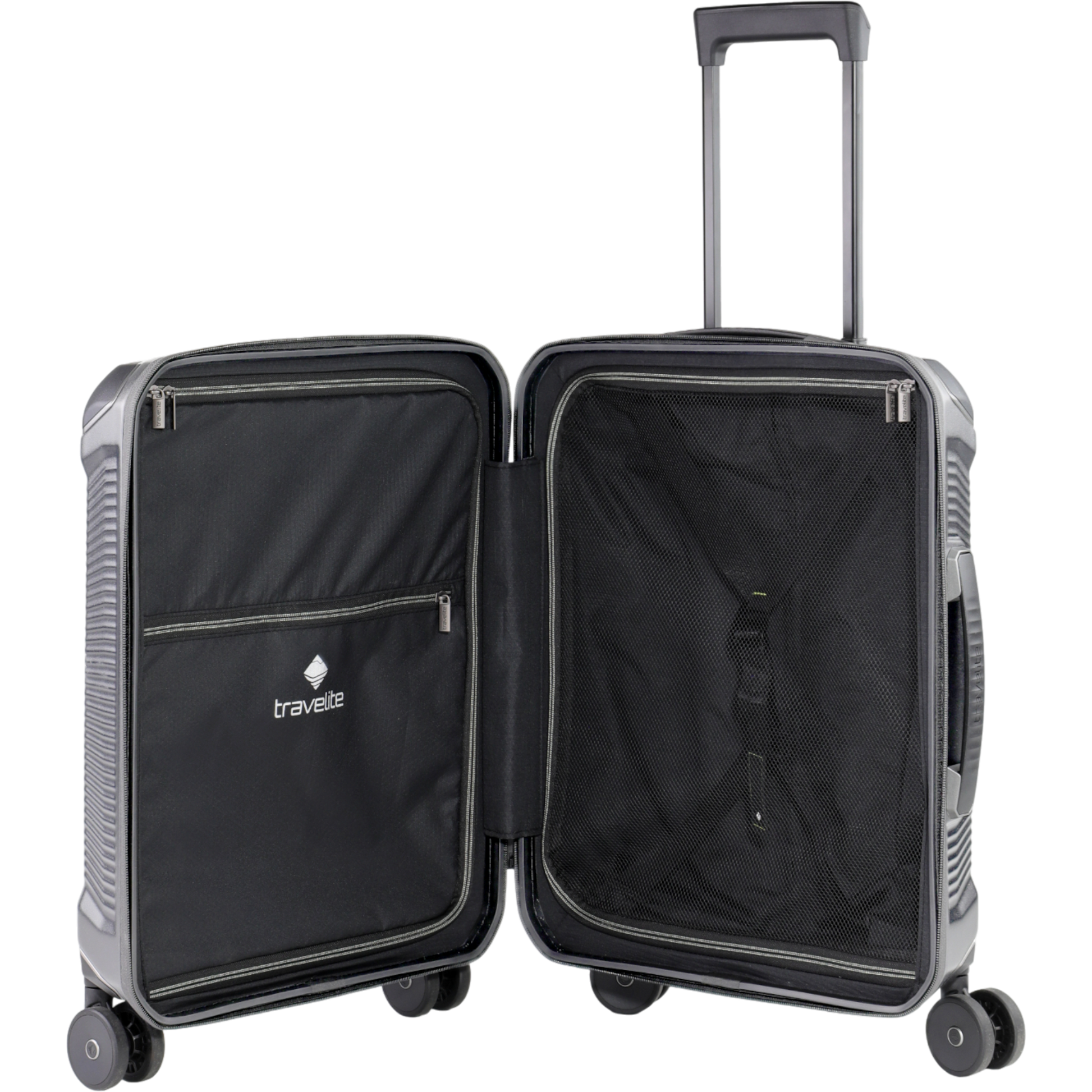 Travelite Millennium 4-Rollen-Kabinentrolley S 55 cm -Silver KOFFER-PLUS.COM