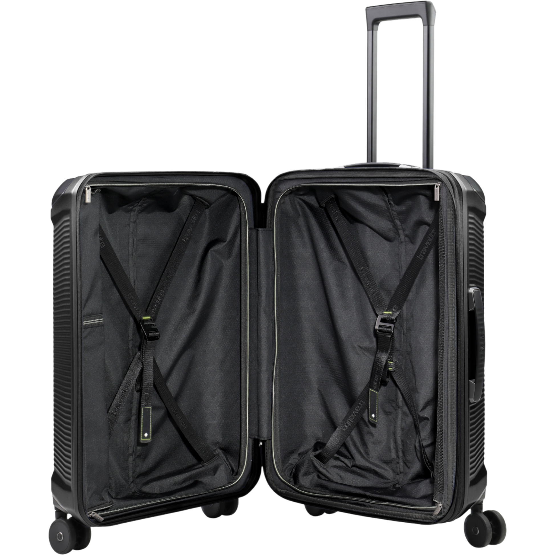 Travelite Millennium 4-Rollen-Koffer M 67 cm erw. -Black KOFFER-PLUS.COM