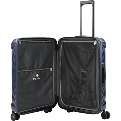 Travelite Millennium 4-Rollen-Koffer M 67 cm erw. -navy KOFFER-PLUS.COM
