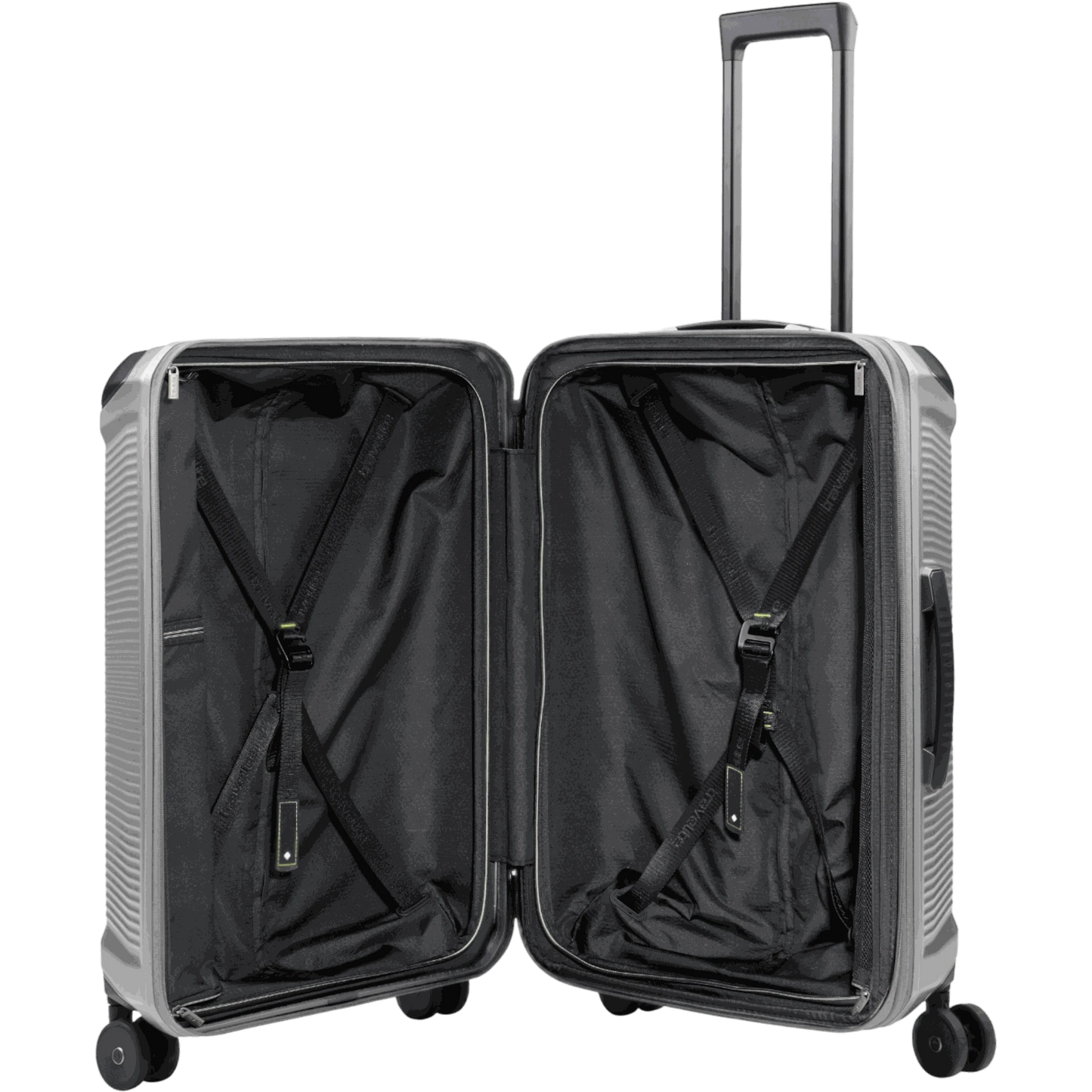 Travelite Millennium 4-Rollen-Koffer M 67 cm erw. -Silver KOFFER-PLUS.COM