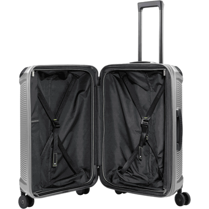 Travelite Millennium 4-Rollen-Koffer M 67 cm erw. -Silver KOFFER-PLUS.COM