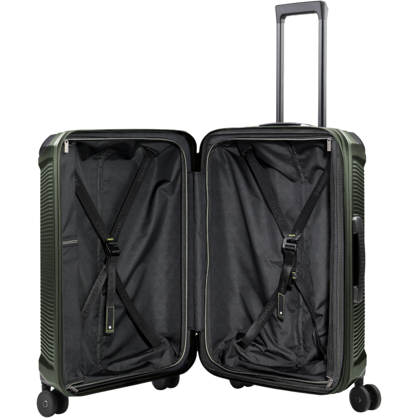Travelite Millennium 4-Rollen-Koffer M 67 cm erw. -pine green KOFFER-PLUS.COM