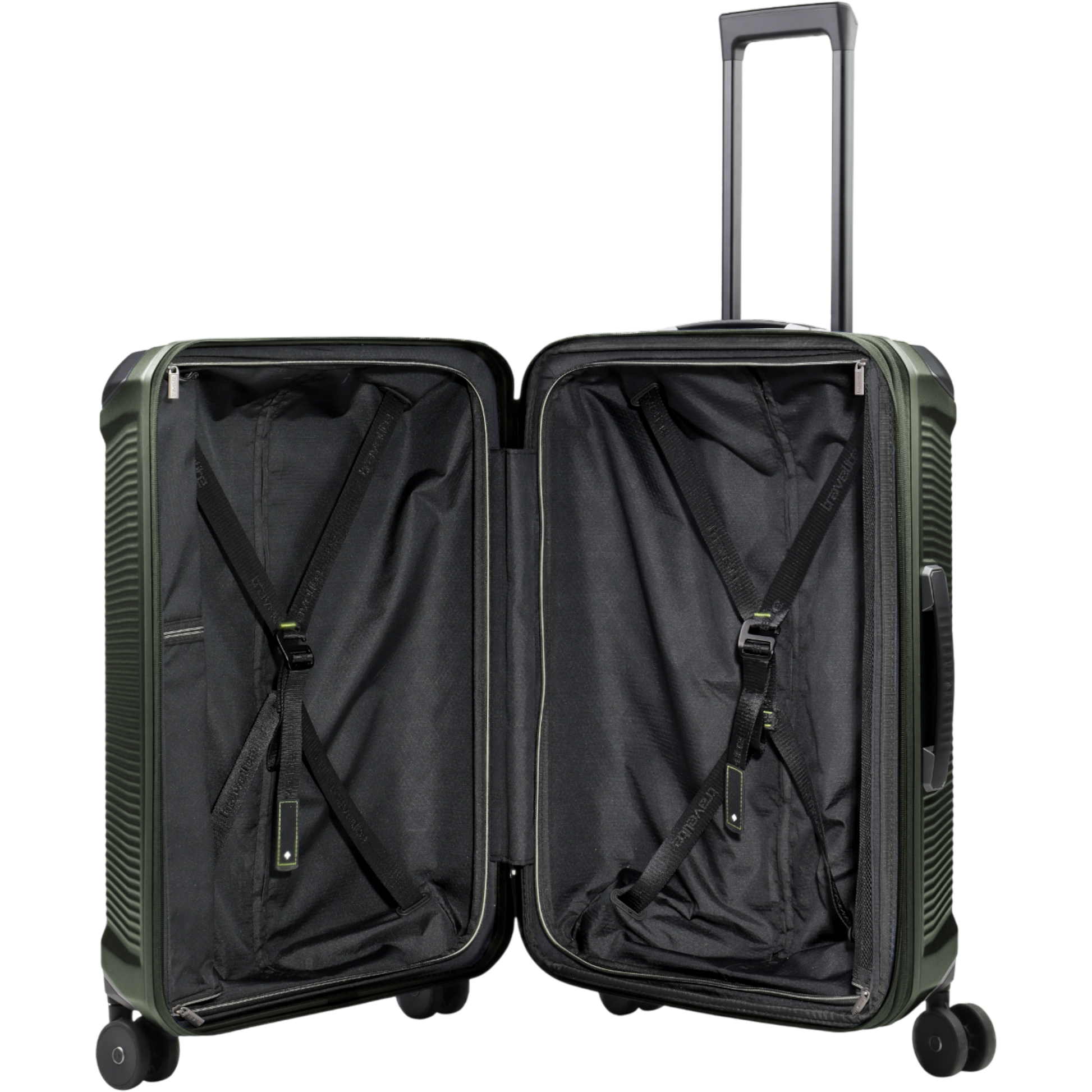 Travelite Millennium 4-Rollen-Koffer M 67 cm erw. -pine green KOFFER-PLUS.COM