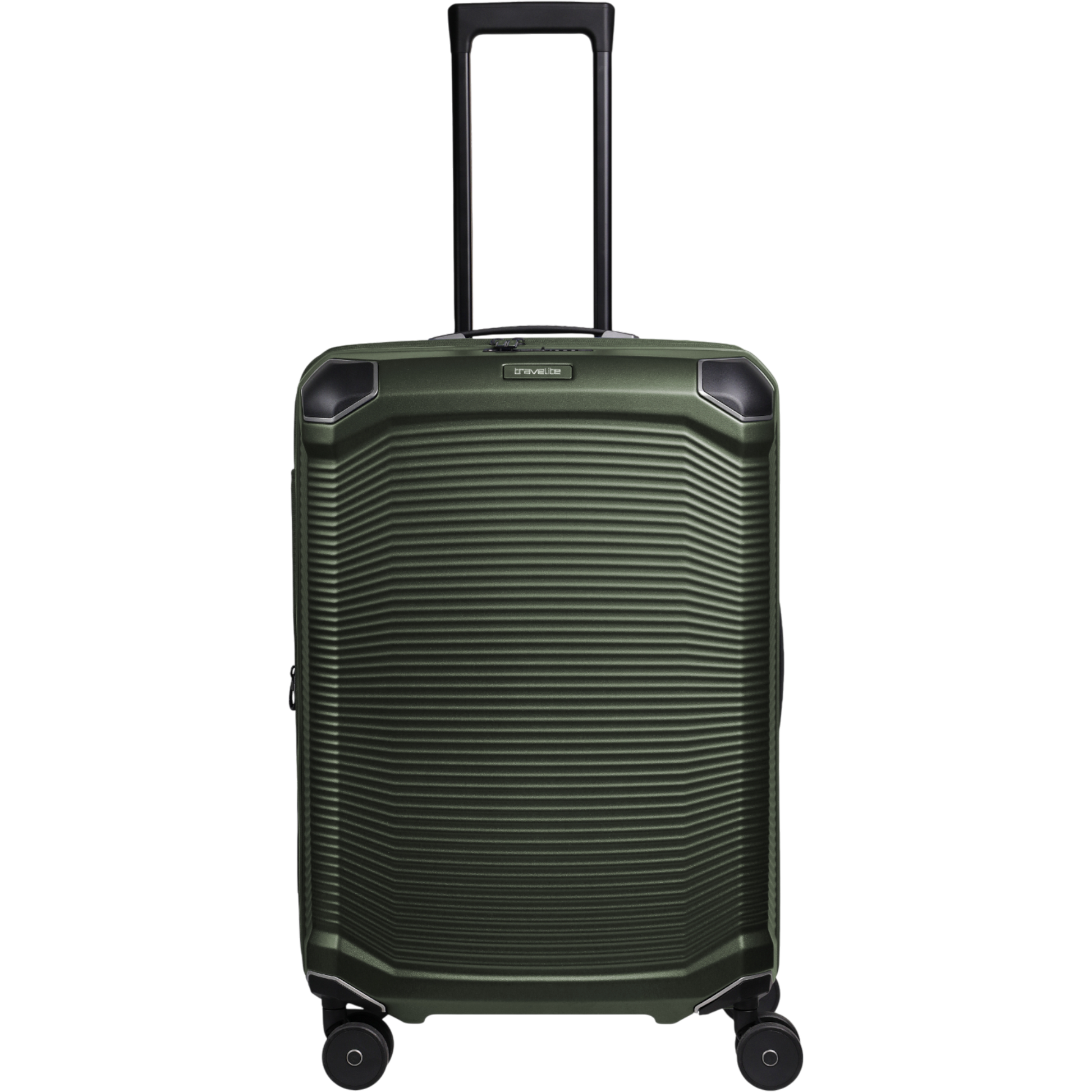 Travelite Millennium 4-Rollen-Koffer M 67 cm erw. -pine green KOFFER-PLUS.COM