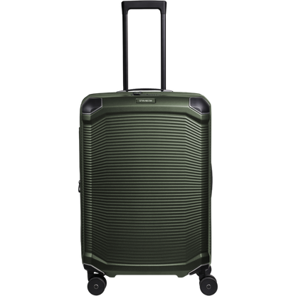 Travelite Millennium 4-Rollen-Koffer M 67 cm erw. -pine green KOFFER-PLUS.COM