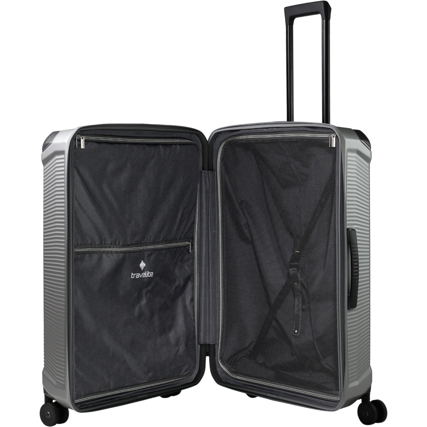 Travelite Millennium 4-Rollen-Koffer L 76 cm -silver KOFFER-PLUS.COM